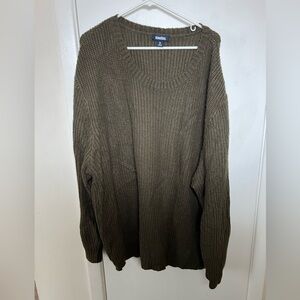 KingSize 5XL Olive Crewneck Sweater